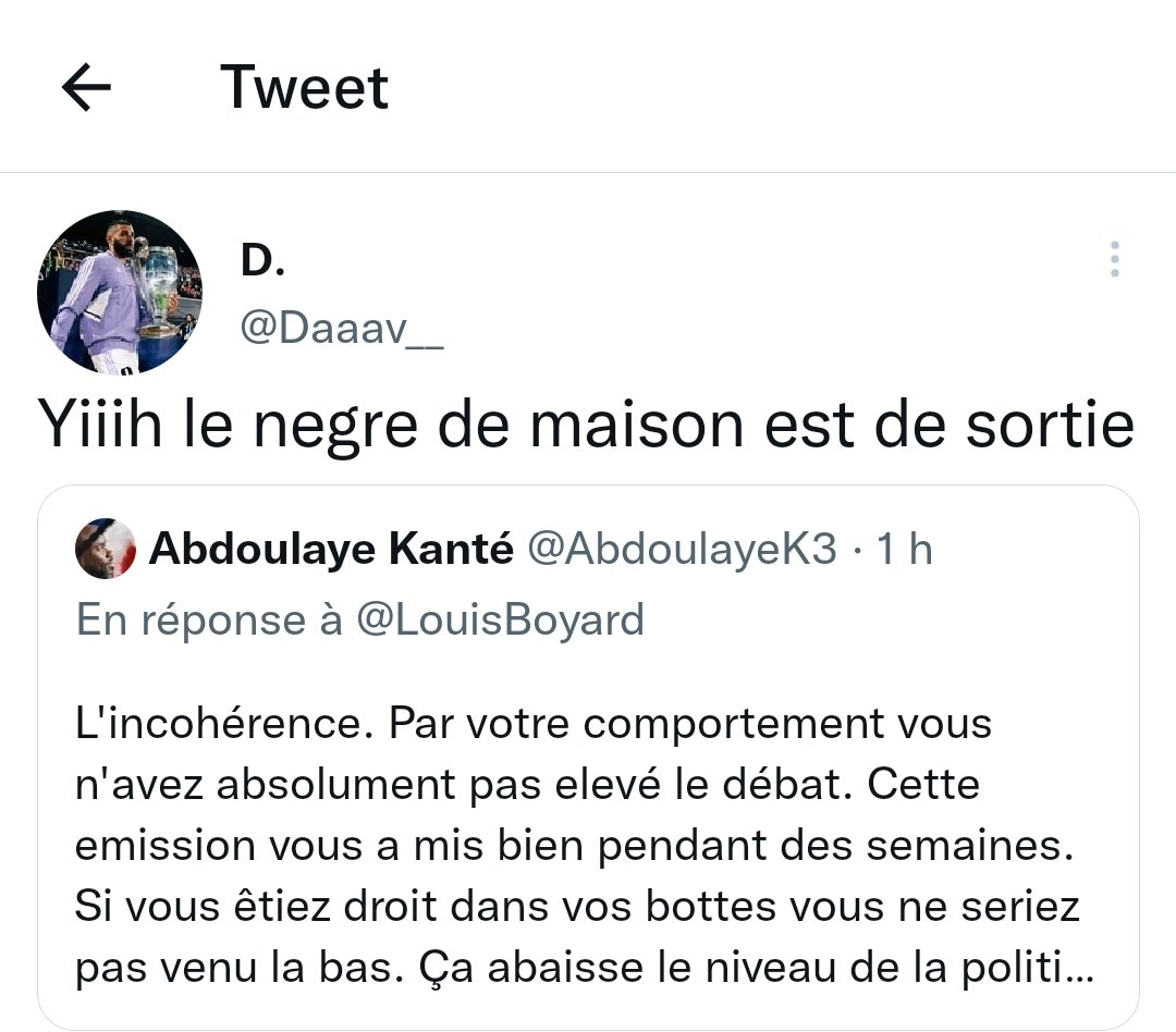 AbdoulayeK3's tweet photo. Faut pas enerver le fameux camp du bien et anti raciste apparemment.🤓🤭 https://t.co/X3VCwEzKVa