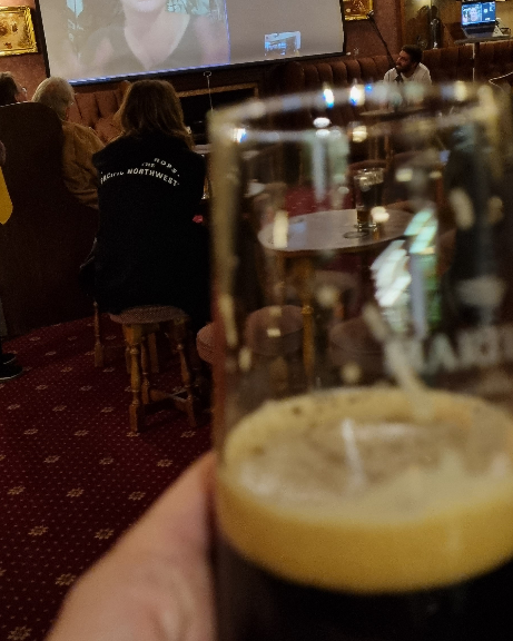 Ilkleybrewery's tweet photo. Inspiring, powerful and beery talks via zoom with brewers and writers in Ukraine as part of #Pyvofest at the Bradford Ukrainian Centre 🇺🇦
(Currently being talked through 'All In' from @northernmonk &amp; Olia Hercules)

#poweredbybeer #makebeernotwar #hopsnothate #SlavaUkraini https://t.co/KWSLjqaFo0