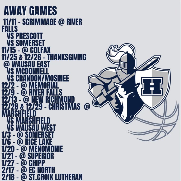HudsonGirlsBas1's tweet image. Mark your calendars for game days!!  

We can’t wait to get the season started!  See you in the gym…

💙🏀🤍