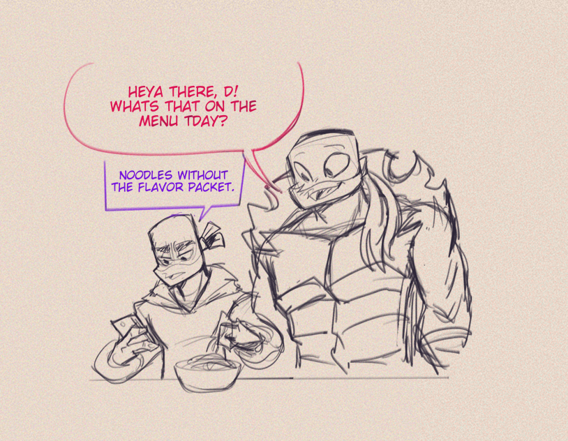 THEminiyuna's tweet photo. a ROTTMNT comic i've had stuck in my head for weeks! Definitely not inspired by true events! 1/2

#RiseoftheTMNT #rottmnt #rottmntfanart #RiseoftheTeenageMutantNinjaTurtles https://t.co/hlsAgoJUWe