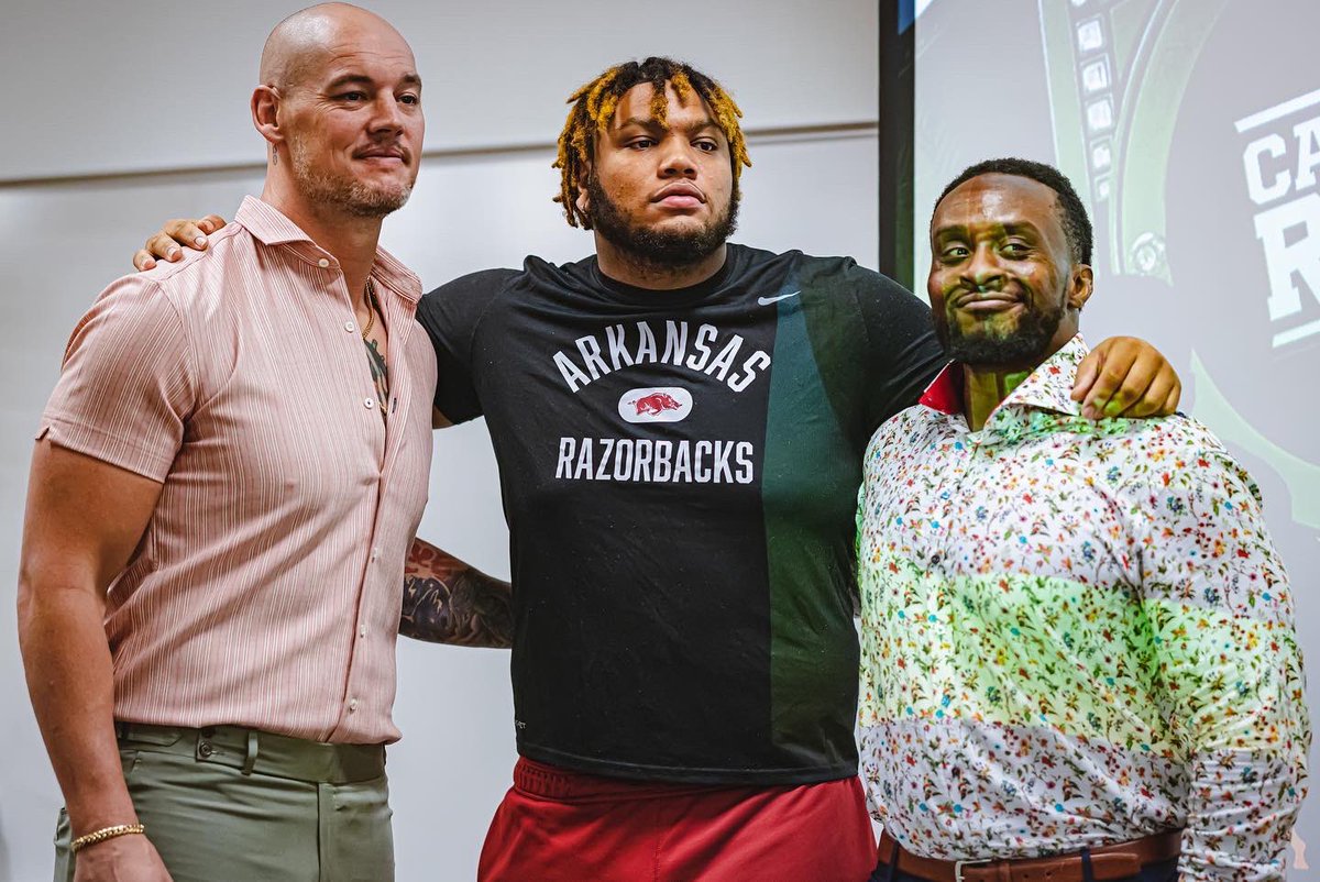 WWERecruit's tweet photo. The @WWE #CampusRush Tour rolled through @UArkansas yesterday with @WWEBigE and @BaronCorbinWWE! https://t.co/f5RlUESCcx