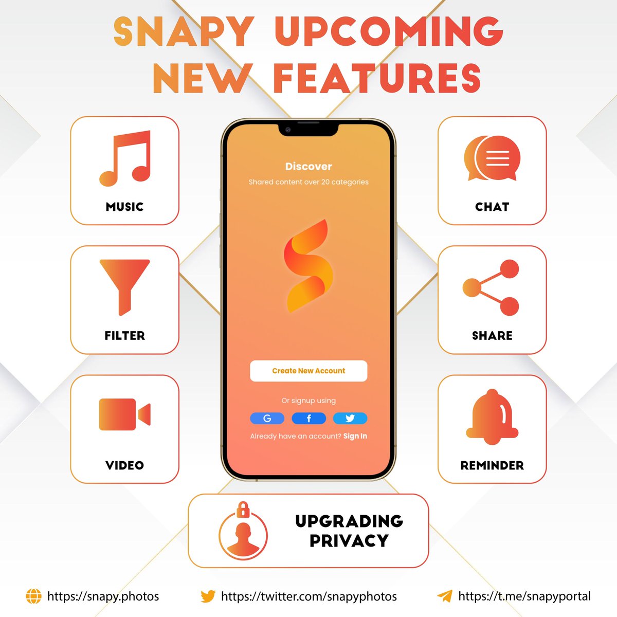 Greetings #SPY Community📸

Excited to inform you that team has been working hard on the new release of #SNAPYApp 📸📱

📍Updated Version is currently undergoing quality test

Stay tuned for the upcoming release of #SPYApp

Join Community: t.me/snapyportal

#SPY #App #Bnb