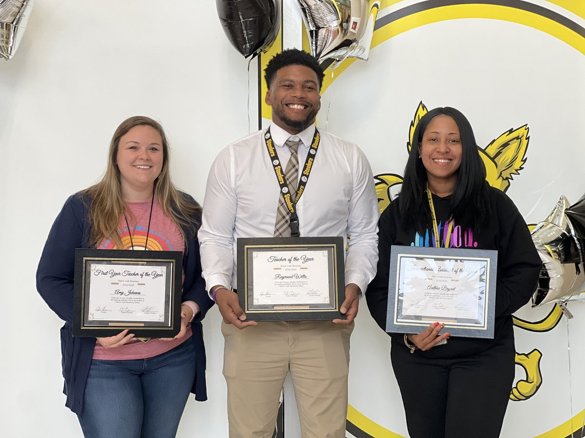 We celebrated three of our best today! These educators are #CommittedAtTheCreek and we are so thankful for their daily contributions to our community! #TheCreekIsRising and here are three reasons why…