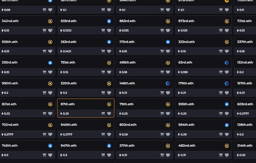 Floor on <a href="/999thClub/">999th Club</a> looks very thin 👀
I scooped 3  since they only cost $5 per year. 

70->1E
140->9E
Only 75 in grace and 4 in premium due to win maximizing minters. 

Seriously.. Why would I mint for 3 months?! 
The difference is $3.75 per domain 
#ens #ensdomains #NFTs