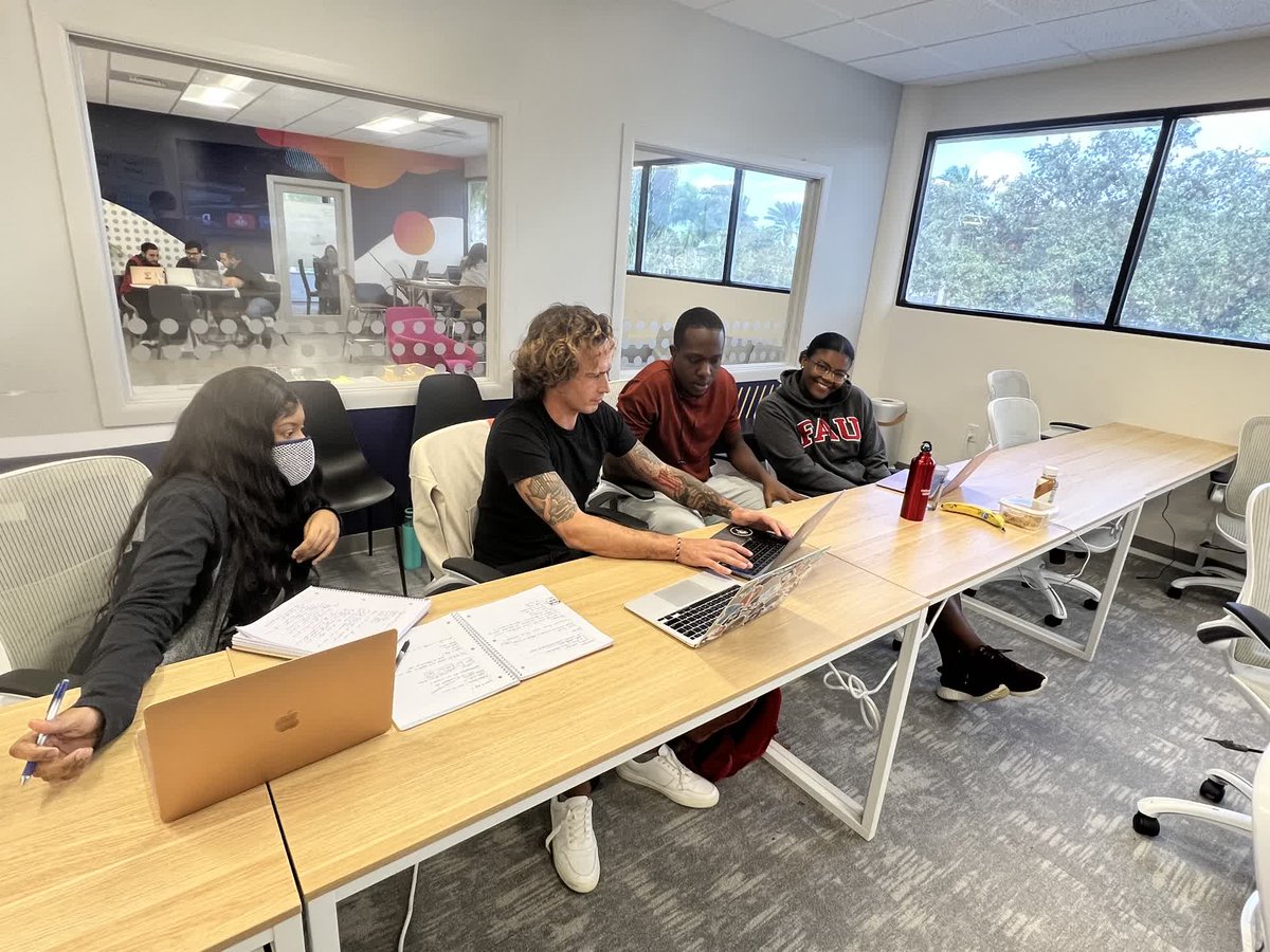 BocaCode's tweet photo. This week, our 9th cohort had their first #hackathon.
Our students built a voting platform for this weekend's #IgniteFlorida summit hosted by @southfloridatechub! 🦾
They paired up, #collaborated &amp; got it done!
#techcommunity #softwareengineers #soflo #community #startupssummit https://t.co/SfaLHwOb5B