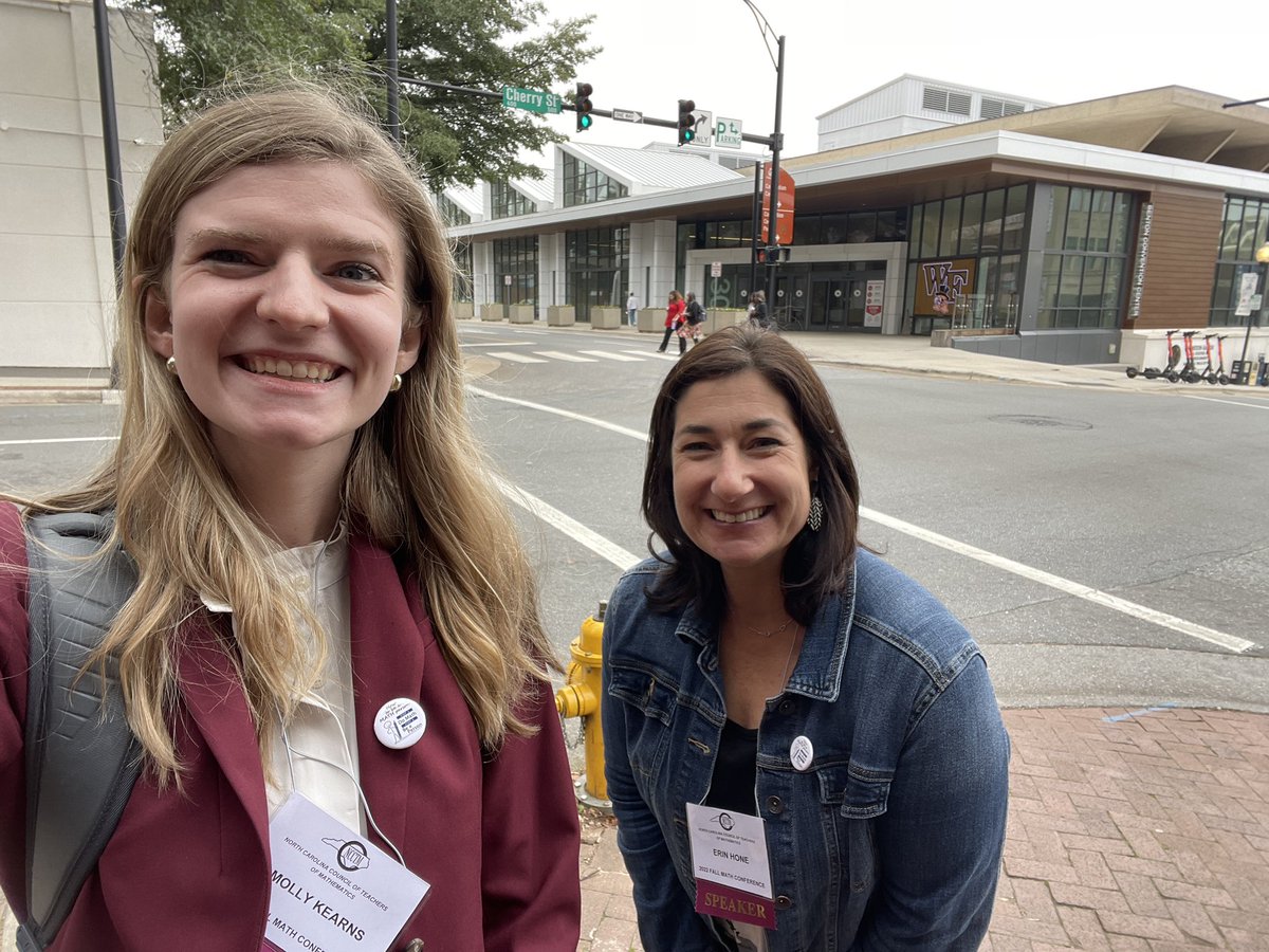 Also great to catch up with my longtime math education mentor <a href="/erinhone712/">Erin Hone</a> ! #ncctm2022