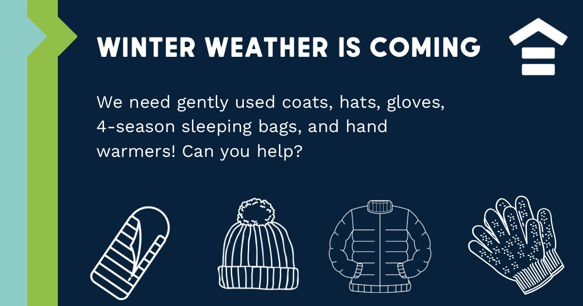 Temperatures are about to drop and we could really use your help with supplies to help keep the youth warm!

Donations can be dropped from 5-7 pm each day this week and Saturday from 11 am-1 pm. These items have also been added to our Amazon wish list: amzn.to/2klYvQU