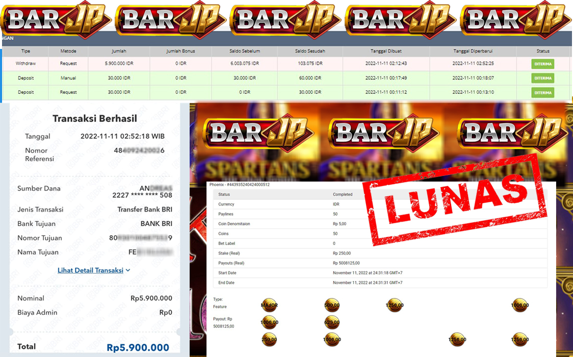MithaAu's tweet photo. SELAMAT KEPADA ID : VILLXXX
BERHASIL MERAIH KEMENANGAN MAJOR DARI PERMAINAN PHOENIX DI PROVIDER GMW
MODAL 30.000 DENGAN BONUS 30.000 MERAIH KEMENANGAN 6.000.000

BARJP SITUS TERPERCAYA DENGAN LISENSI RESMI
Link : https://t.co/cojrvdM6PQ
#barjp #cashbarjp #slotonline #liveslot https://t.co/dGt4nrzUiB