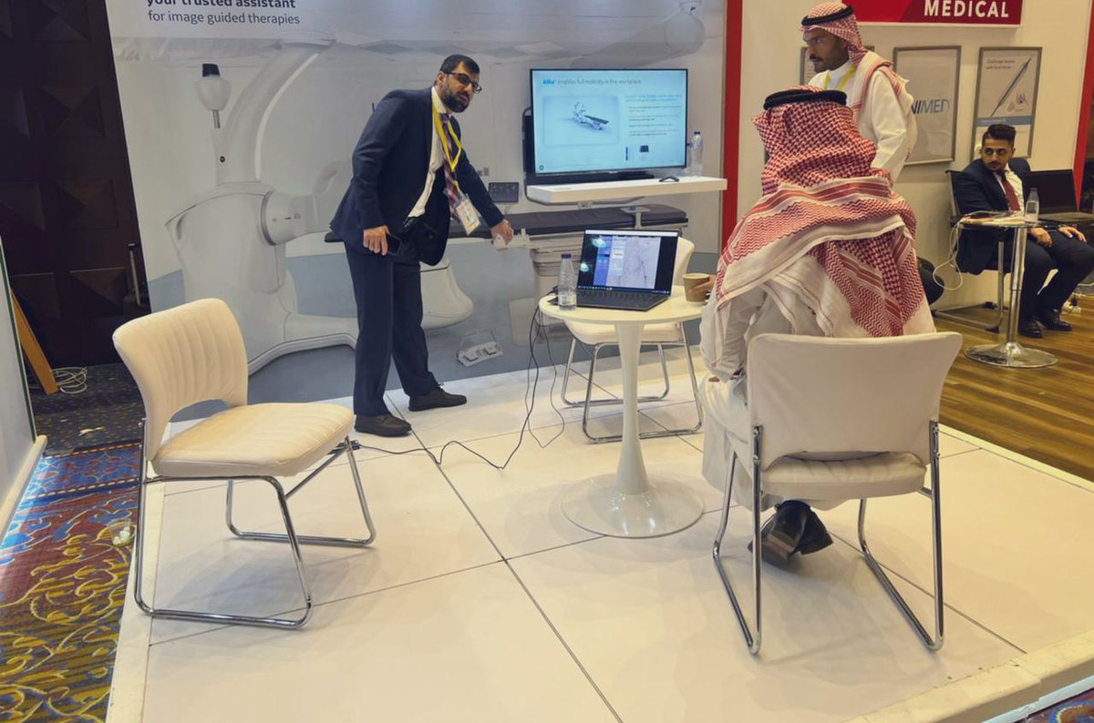DKawood's tweet photo. Recap of day one at Saudi Interventional Radiology Society Congress (SIRS) in Hilton Jeddah… great interaction showcasing Allia IGS 7 for IR/IO and Embo Assist with virtual injection. 

#SIRS2022 #interventionalradiology #interventionaloncology #interventional https://t.co/0Y6JDb97cj