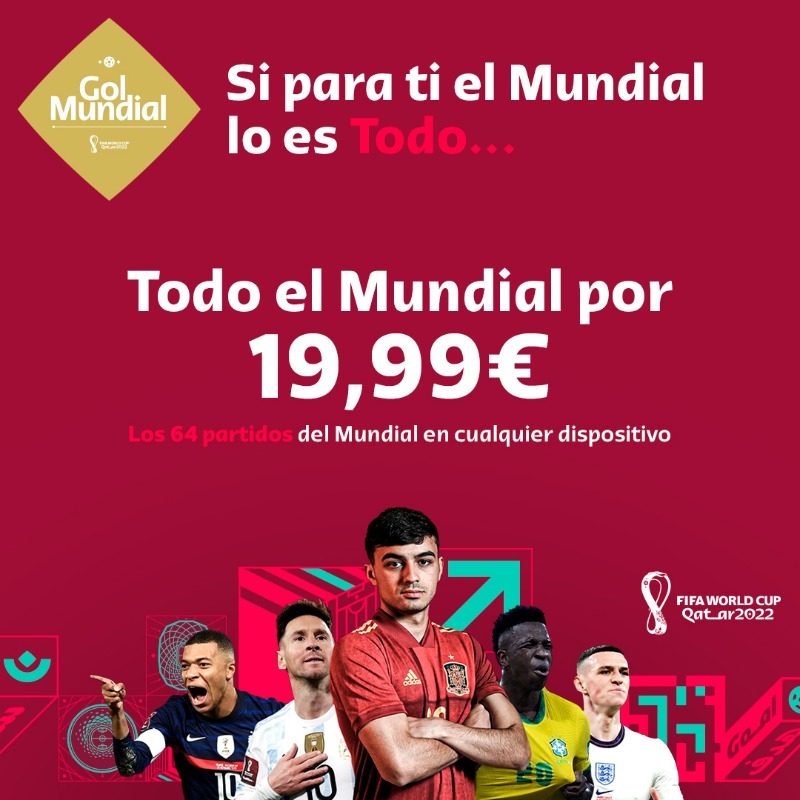 Gol's tweet photo. 🏆⚽️ No hace falta que lo des todo por el Mundial. Ya lo hacemos nosotros. Los 64 partidos de la Copa del Mundo en #GolMundial