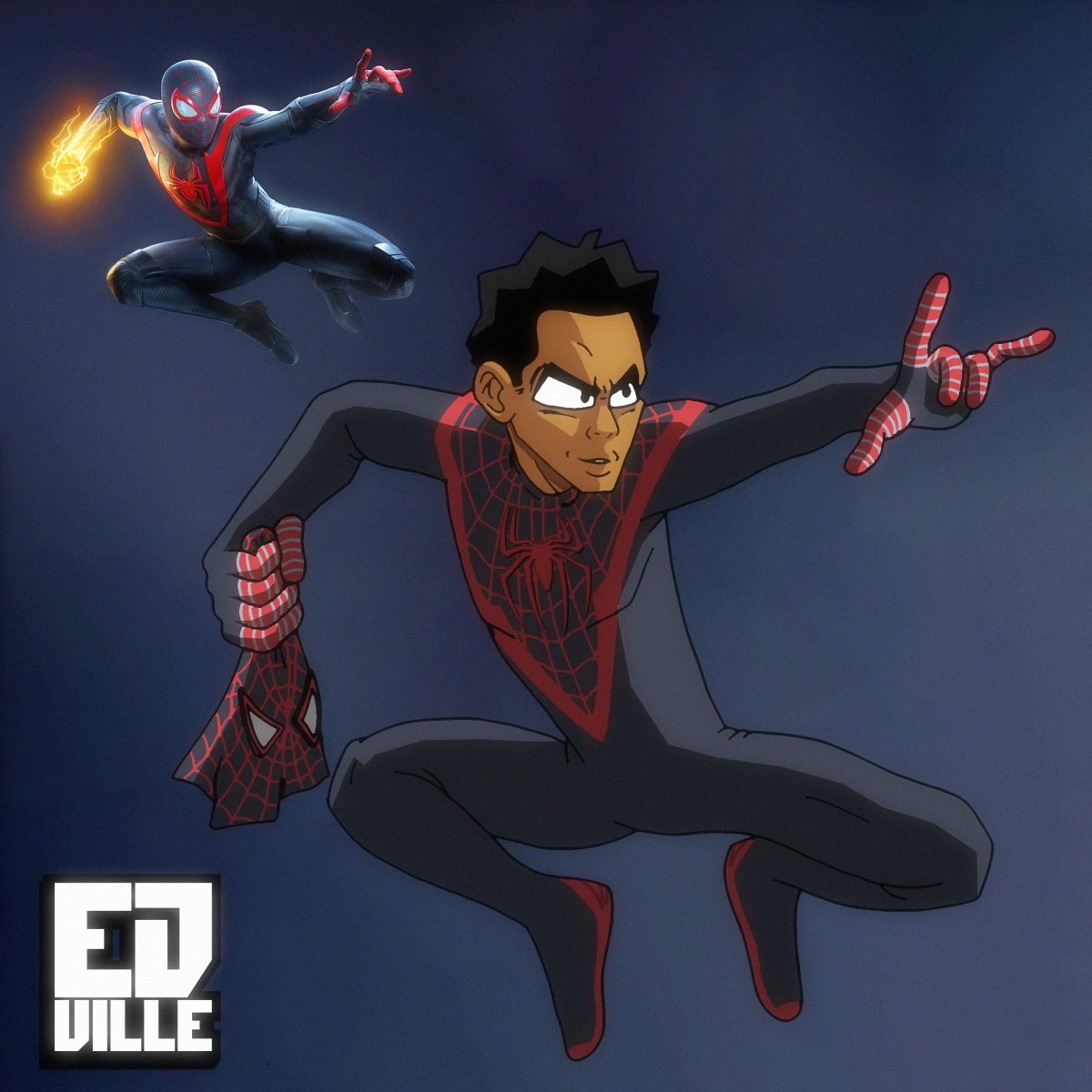 _ejville's tweet photo. The swagger of exaggerations.
#animation #art #MilesMorales #SpiderMan #SpiderVerse #Marvel https://t.co/oanT474O8f