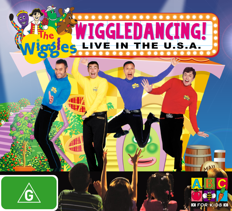 chance_0527's tweet photo. According to the program given out at the AUS leg of the Racing to the Rainbow Show, Wiggledancing U.S.A. was originally intended to be released in Australia in March 2007. On the right is my concept art of what the final cover might have looked like. https://t.co/1ogTFV2ddQ
