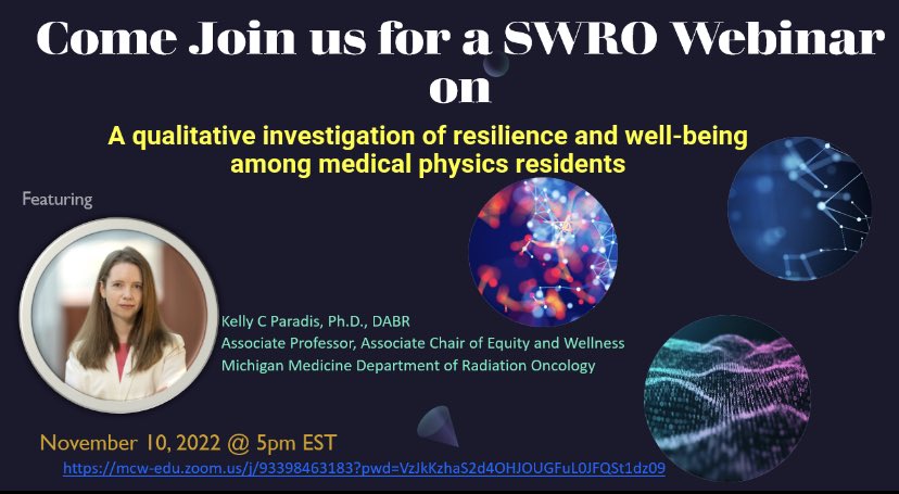 Dr. Haidy G. Nasief (@drhaidynasief) on Twitter photo Join us today for #SWRO #Medphys webinar on resilience and well-being, featuring <a href="/DrKCParadis/">Kelly Paradis</a> <a href="/S_W_R_O/">SWRO</a> <a href="/ASTRO_org/">ASTRO</a> <a href="/aapmstsc/">aapmstsc</a> <a href="/aapmHQ/">American Association of Physicists in Medicine</a> <a href="/WomanPhysicist/">Afua A. Yorke Ph.D DABR 🇬🇭✈🇺🇸</a> Join us today for #SWRO #Medphys webinar on resilience and well-being, featuring <a href="/DrKCParadis/">Kelly Paradis</a> <a href="/S_W_R_O/">SWRO</a> <a href="/ASTRO_org/">ASTRO</a> <a href="/aapmstsc/">aapmstsc</a> <a href="/aapmHQ/">American Association of Physicists in Medicine</a> <a href="/WomanPhysicist/">Afua A. Yorke Ph.D DABR 🇬🇭✈🇺🇸</a>