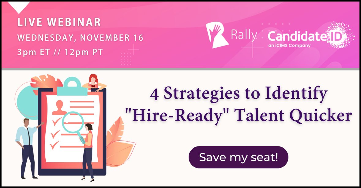We've got an exciting new webinar on 11/16: 4 Strategies to Identify "Hire-Ready" Talent Quicker. Learn how to prioritize who in your talent audience is ready for a hiring conversation. Register now &gt; insde.co/bs6o
#RecruitmentMarketing #employerbranding