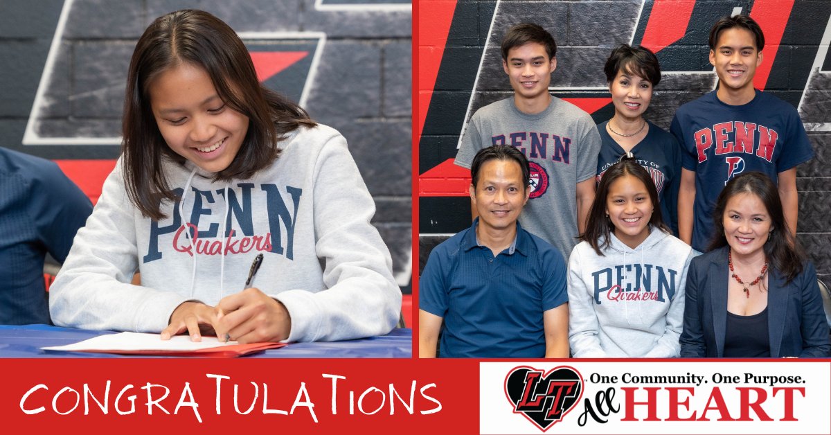 ltisdschools's tweet image. Congratulations to @LakeTravisHS  track &amp;amp; field student-athlete YLan Nguyen who signed her letter of intent on Nov. 9 to the University of Pennsylvania. #FightOnPenn #ChampionYourLife #LT1CommunityPurposeHeart @LTXCTF @DebbieGaringer @CoachHankCarter @nortonp13 @Penn @PennTrack