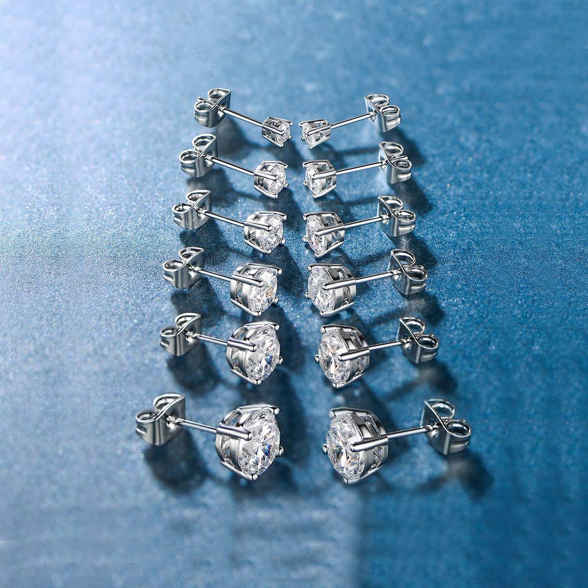 mybuzz_live's tweet photo. 5 Piece Elements Graduated Princess Cut Stud Earrings in 14K White Gold Plating ITALY Made https://t.co/OKt73w3OrT https://t.co/lk1sT0ImBU