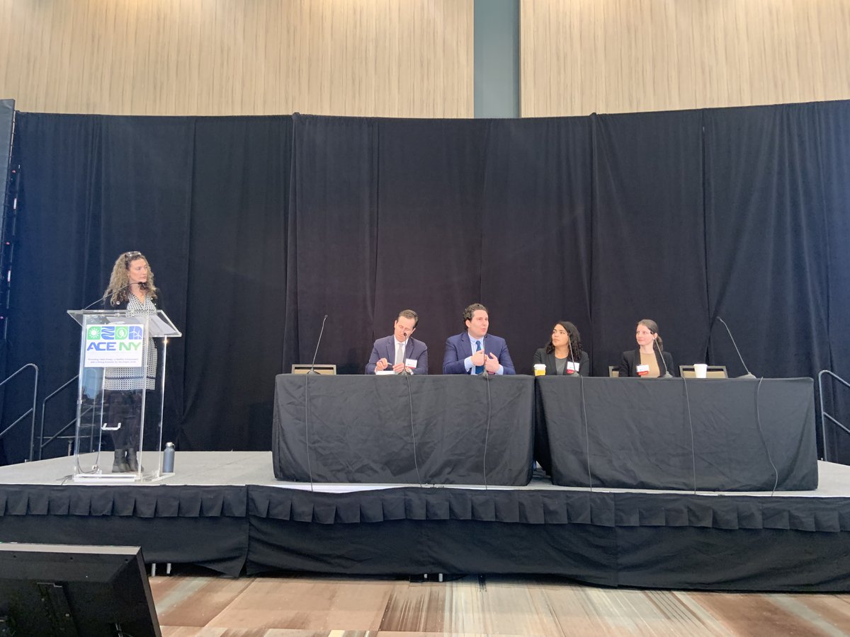 ACE_newyork's tweet photo. A great panel: How New Federal Programs Can Help New York Achieve its Clean Energy Transition. Thanks to @bettabroad from  @NYforCleanPower, @HarryTGodfrey of @AEE, o@georges_sassine of @NYSERDA, @minellydecoo from the Office of @GovKathyHochul, @ValessaSK of @SEIA https://t.co/oEa4sa1KpS