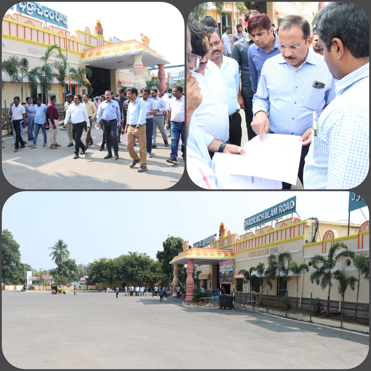 DRM inspected plan of work need to be carried out in view of Hon'ble Prime Minister inagurations @ Bhadrachalam Road.