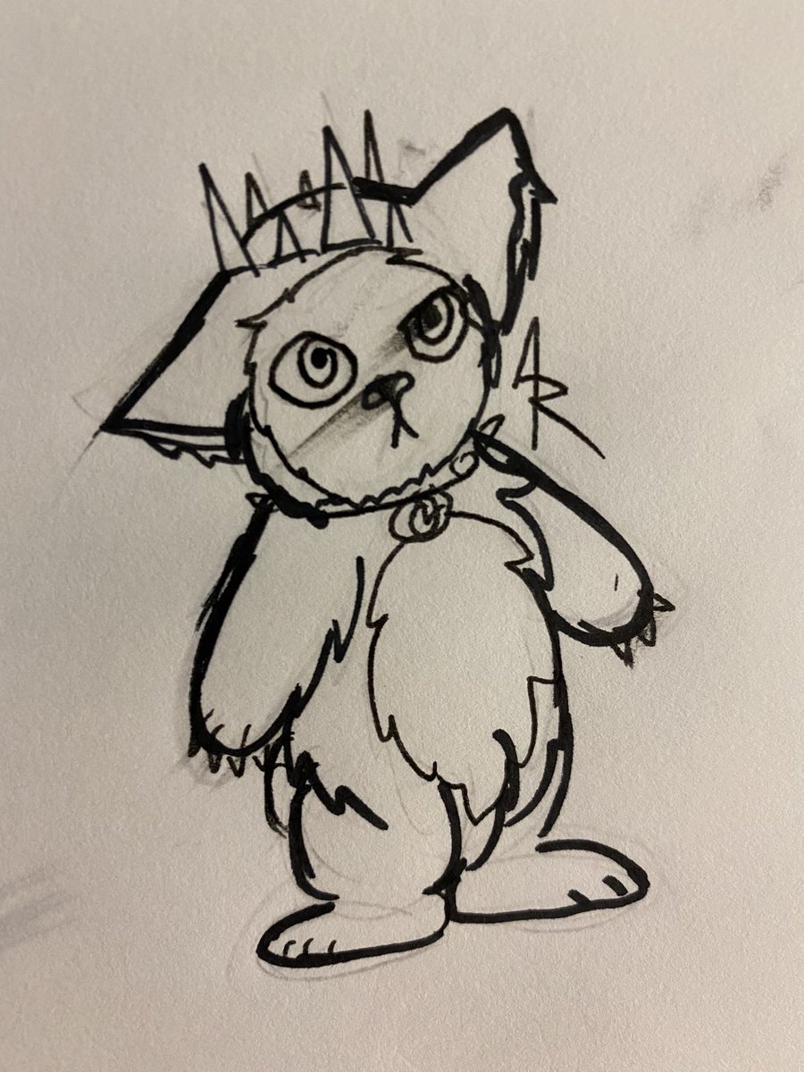 doodleferp's tweet image. #Scamp doodles to warm up for the #crypttv drawing contest!