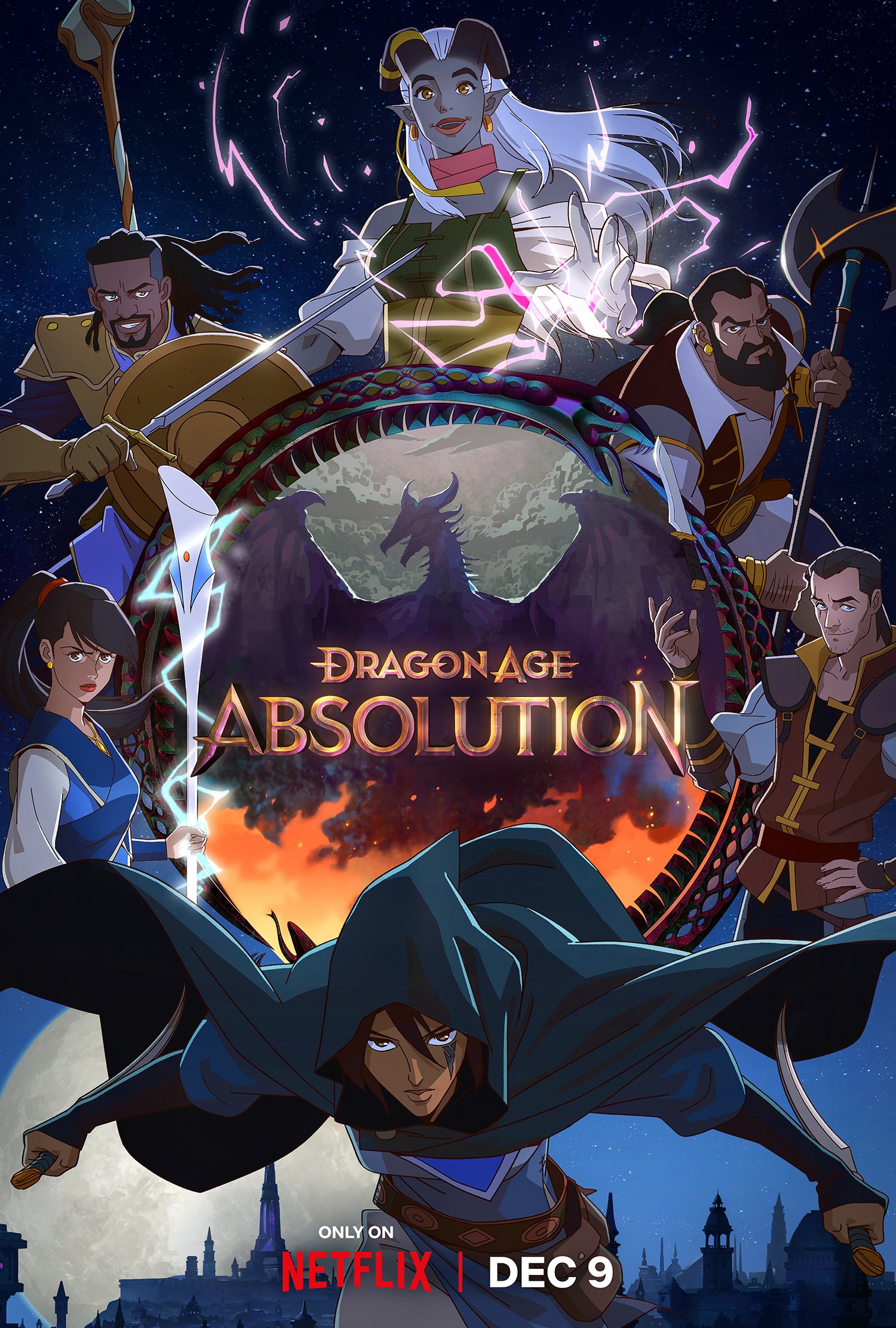 Poster for Dragon Age: Absolution, premiering December 9