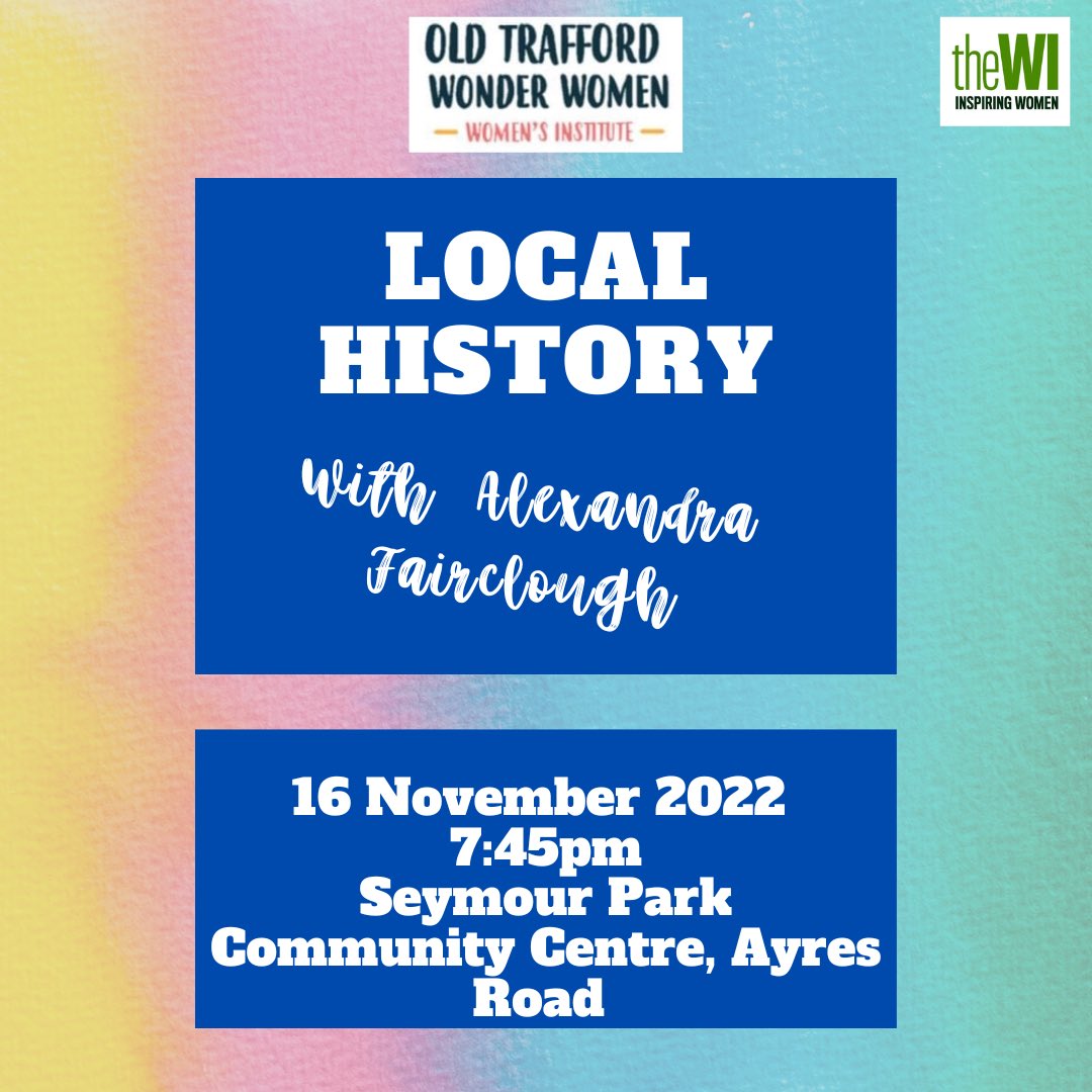 November meeting next week! 

We’re learning all about the history Old Trafford with <a href="/bricks_andwater/">Alexatourguide</a> 

Come along! New members always welcome!

#m16 #thwi #womensinstitute #trafford #otwonderwi