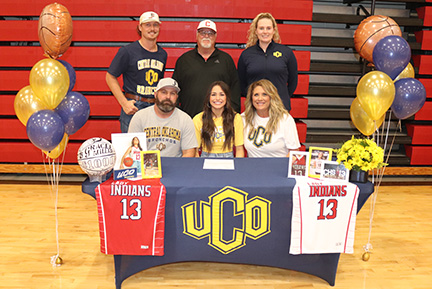 comanche_times's tweet photo. Comanche senior @graceebmiller signed with @UCOWBB  basketball on Thursday. https://t.co/AvTKtNgtoY