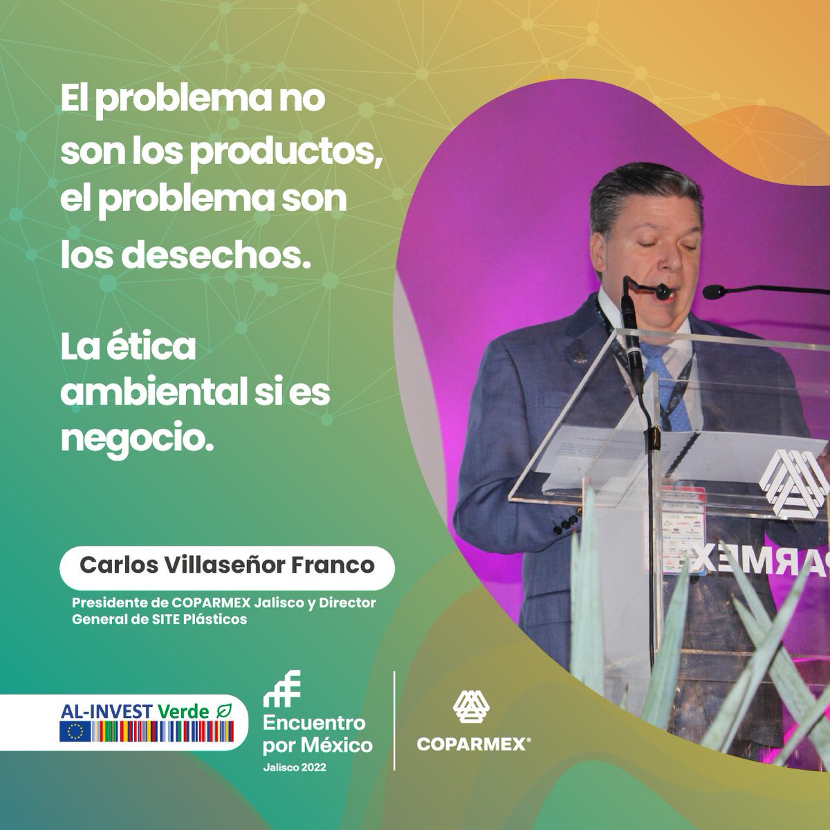 "Cuando hablamos de Economía Circular, hablamos de que tenemos que encontrar nuevos procesos operativas." - <a href="/CarlosD_VF/">Carlos Villaseñor</a> 

#ConexiónVerde <a href="/UEenMexico/">Unión Europea en México 🇪🇺🇲🇽</a> <a href="/sequa_gGmbH/">sequa gGmbH</a> <a href="/ALINVESTVerde/">AL-INVEST Verde</a>