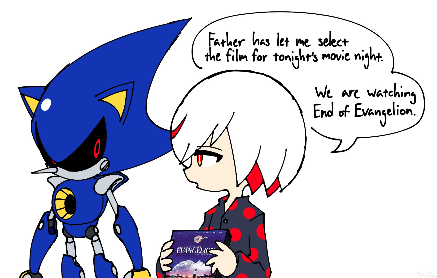 MaxOKE on X: [[sonic frontiers spoilers kinda?]] it's movie night over at  eggman's (this was kinda just an excuse for me to draw metal sonic and sage  interacting lol) #SonicFrontiers #SonicFrontiersspoilers   /
