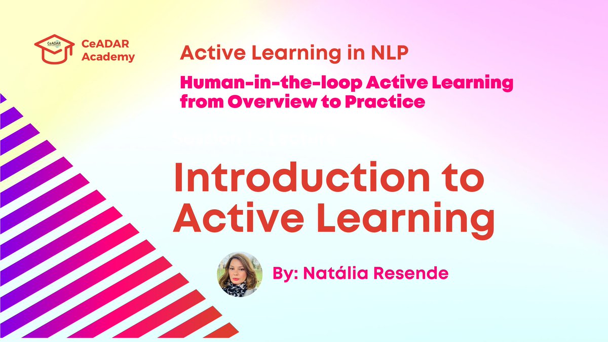 Missed <a href="/_NatResende/">Natalia Resende</a> 1st lesson in #ActiveLearning in #NLP?
Catch up with youtu.be/GZ91MTWQavI video in <a href="/CeADARIreland/">CeADAR Ireland</a> YT channel youtube.com/user/CeADARIre…

Natália is live with her 2nd class today 11/11/22😏at 3pm IST

Join our Community and register now: ceadar.ie/community/