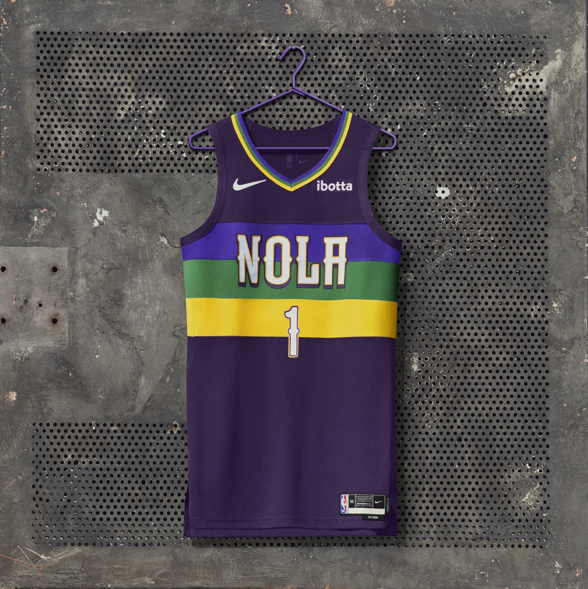 Cancha NBA on Twitter: "NEW ORLEANS PELICANS Los de Nueva Orleans han rendir homenaje a las celebraciones locales de Mardi Gras con sus colores. Incorporan además el acrónimo "NOLA" en recuerdo