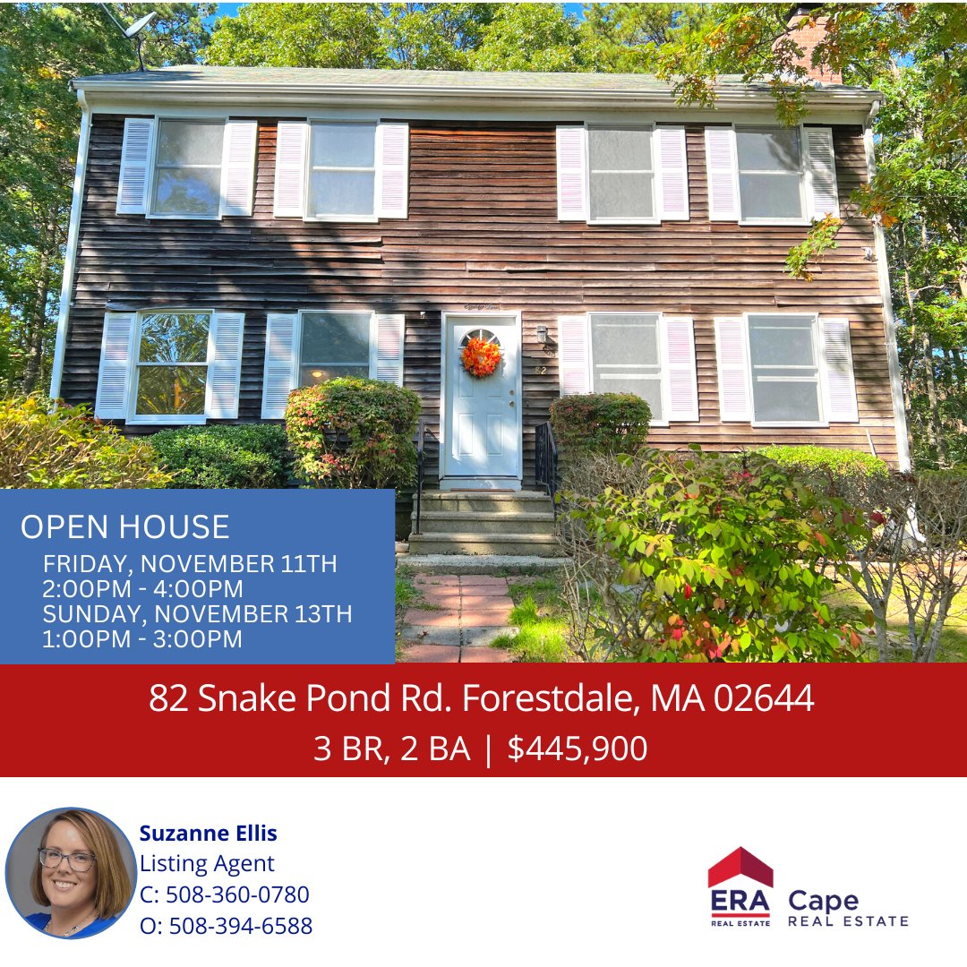 CapeCodERA's tweet image. OPEN HOUSES!!! Come see some great properties and our wonderful agents this Friday and/or Sunday!
🏡🏖🌊
#capecodrealestate #capecod #capecodhomes #capecodopenhouses #capecodhome #capecodrealestateagent #capecodliving #capecodera #eracaperealestate⁠