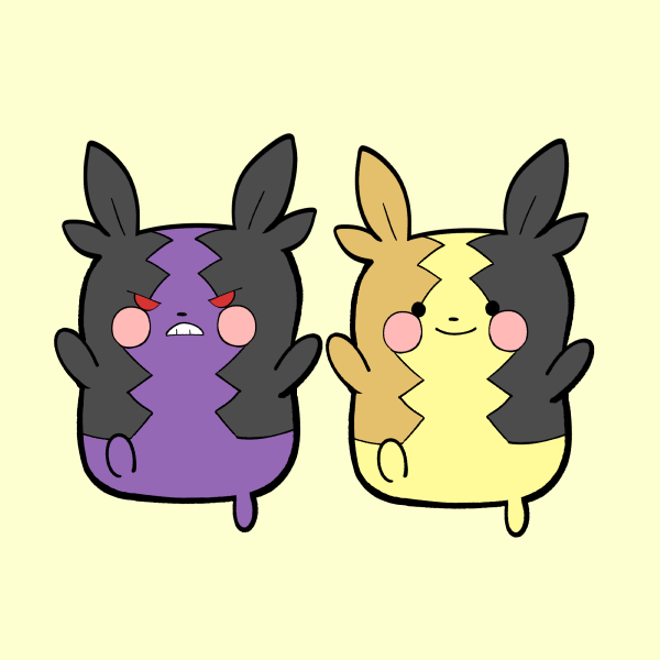 morpeko pokemon (creature) no humans simple background sparkle red background closed mouth smile  illustration images