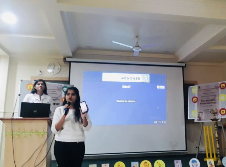 deepti_pramod's tweet photo. #Testmatchinrheumatology concludes ! An academic extravaganza which ended on a high note ! From conceptualising the decor to conducting the quiz with @SriLakshmi_Sath , it was hands down one of the best days at BHRC ! Thank you @kansurkar and #MAPCON2022  #bharatirheumaclinic https://t.co/I4ZMRUoZN8