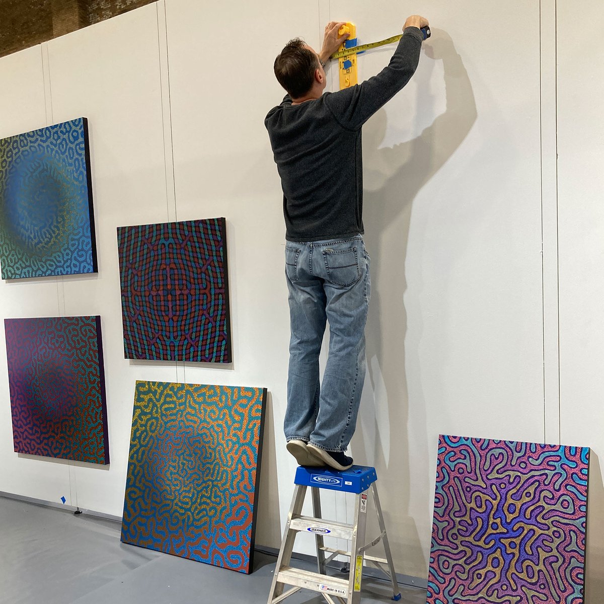 ajwerth's tweet photo. Yesterday was installation day (whew!), tonight is VIP opening reception, &amp; tomorrow #ArtFair14C is in full swing through Sun Nov 13 at the Jersey City Armory in Jersey City, NJ. Tix &amp; details at https://t.co/NIt9tpum3A. #exhibitions #contemporaryart #artfair #painting https://t.co/jzhLhJ30aX