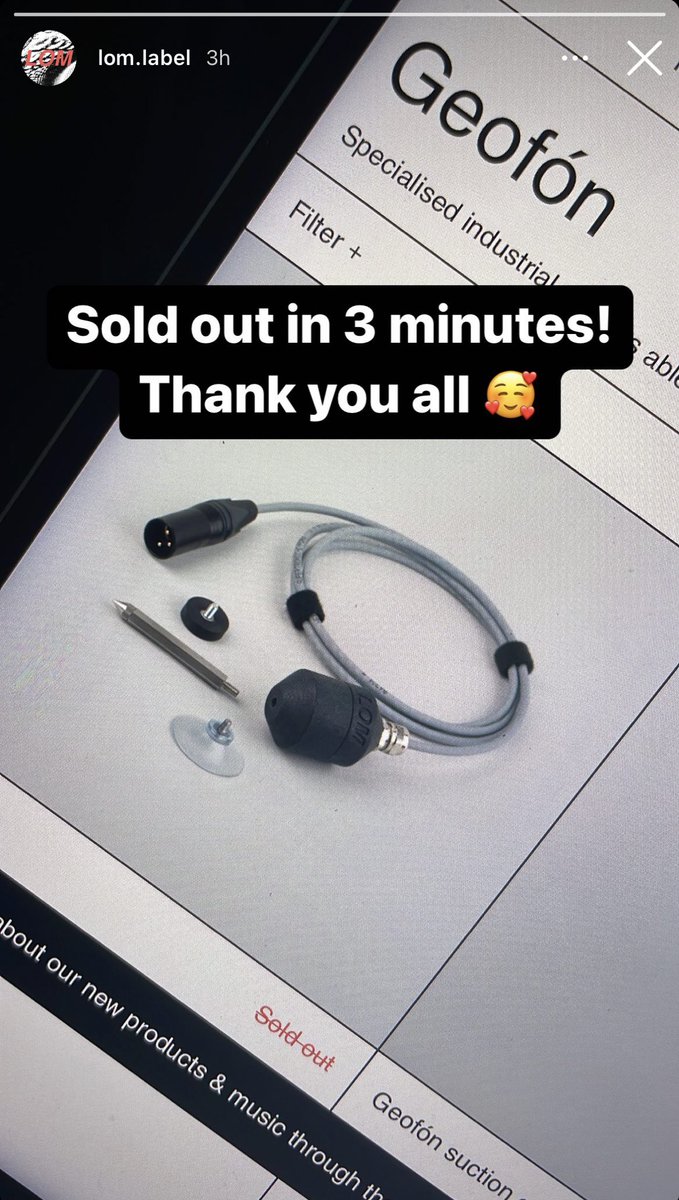 NOVO_SOUND's tweet photo. I’ve finally managed to grab myself a @LOMlabel #geofón! This was my third attempt and apparently it sold out in only 3 minutes!
Now the waiting game starts…
#lom #geofon #geophone #microphone #sounddesign #fieldrecording #soundeffects #ambience #soundscape #proaudio #sfx https://t.co/DOTZwwn054