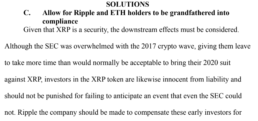 DigPerspectives's tweet image. New #AmicusBrief filing says #XRP holders should be grandfathered-in?! #RipplevsSEC #XRP #RIPPLE #RETWEET