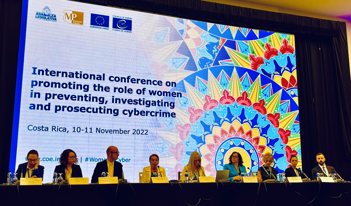 Luarasi's tweet photo. Addressing to the conference #WomeninCyber of @coe @Cybercrime Programme Office today in #CostaRica on presenting #GREVIO's Recommendation on #DigitalDimension on #VAW This behaviour should be criminalised or sanctioned under 3 types of offences foreseen in #IstanbulConvention https://t.co/P1Z5WRvl7W