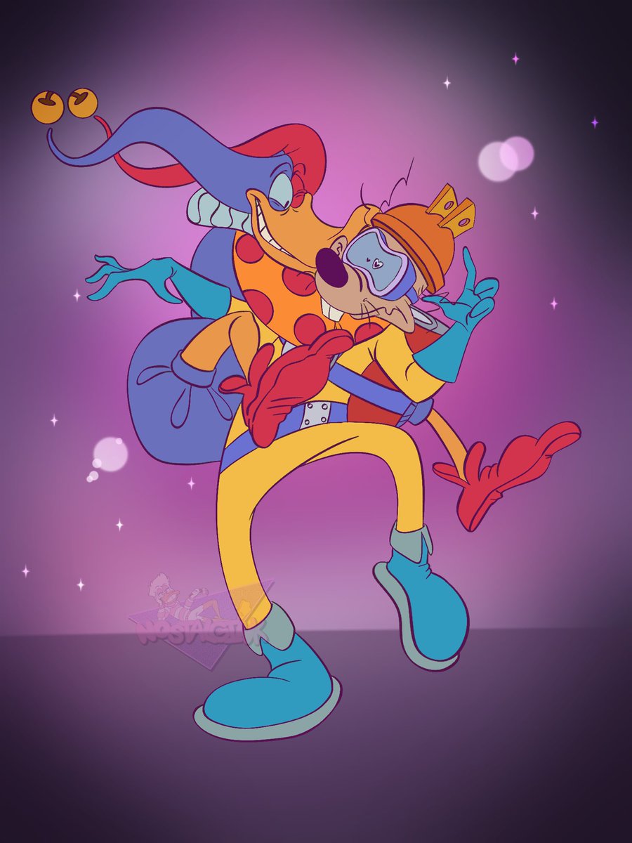 NostalgInk's tweet photo. A commission I did for @IdznakRat !!!
#quackerjack #megavolt #quackervolt #darkwingduck https://t.co/UGEBGFQaXy