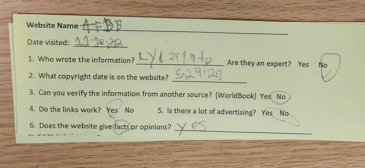 Co-teching with Mrs.Story, our librarian, about credible websites. 5th graders collaborated to review @LyleZapato Aluminum Foil Deflector Beanies <a href="/ColesRoadrunner/">Coles Principal</a> <a href="/j_r_straight/">Jessica Bushey</a> @pwcstechcoach <a href="/VAASL/">VAASL</a>