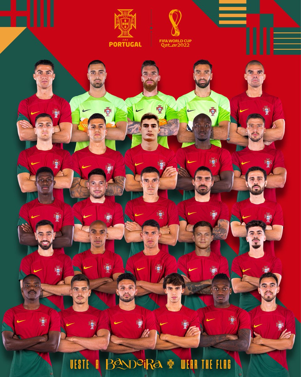 ActuFoot_'s tweet photo. 🚨 OFFICIEL ! La liste du Portugal pour la Coupe du monde ! 🇵🇹

📸 @selecaoportugal https://t.co/CBPeQ2pfc1