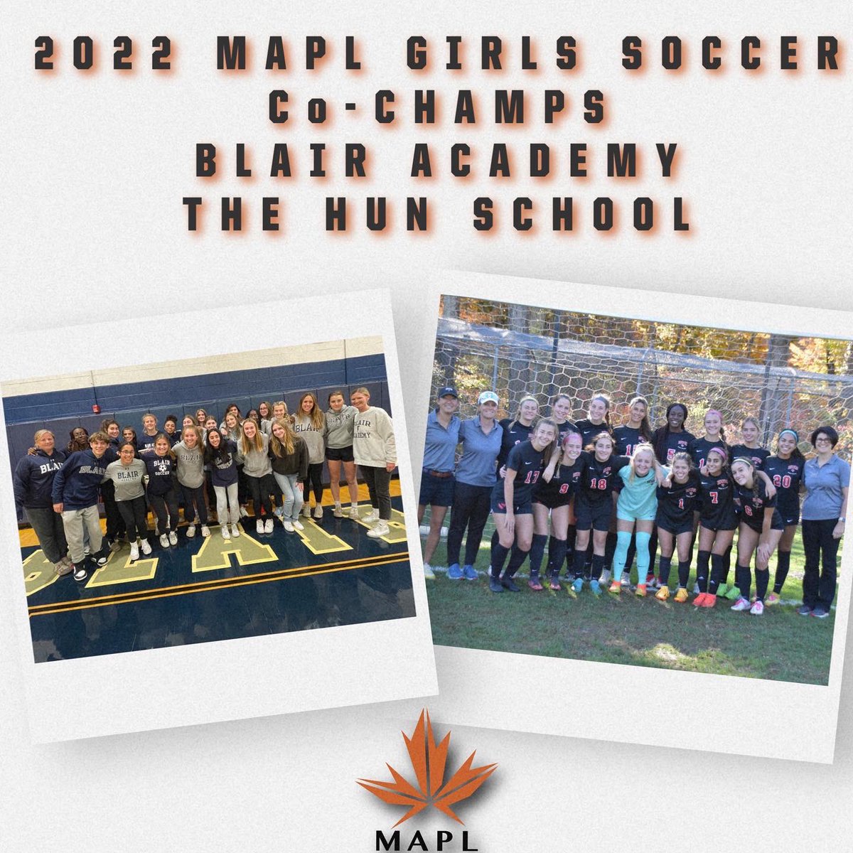 MAPLAthletics's tweet image. 2022 Soccer Champs are ironed out! Congrats to @Hun_Athletics @blairbucs and @HillAthletics on great seasons!