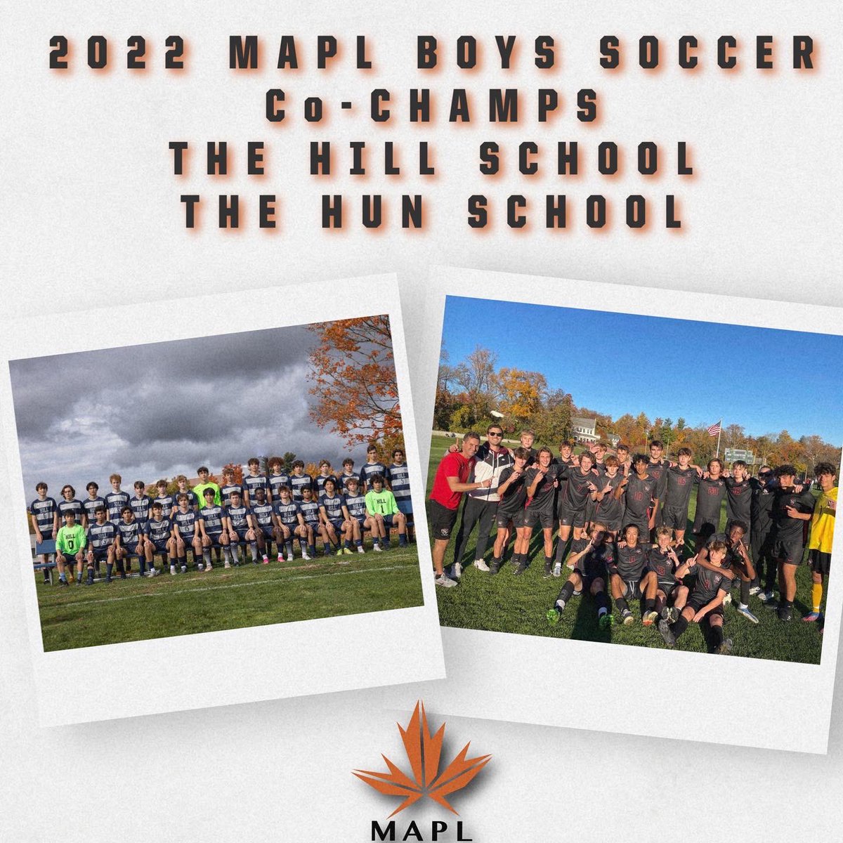 MAPLAthletics's tweet image. 2022 Soccer Champs are ironed out! Congrats to @Hun_Athletics @blairbucs and @HillAthletics on great seasons!