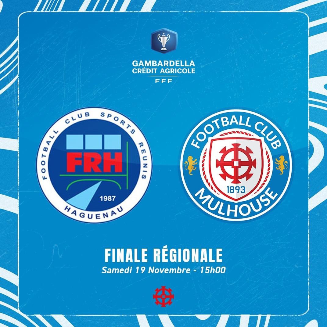 🏆 𝐂𝐨𝐮𝐩𝐞 𝐆𝐚𝐦𝐛𝐚𝐫𝐝𝐞𝐥𝐥𝐚 - Pour la finale régionale de la Coupe Gambardella Crédit Agricole, dernière étape prémilimnaire avant la phase nationale, nos U18 se déplaceront sur le terrain d'Haguenau.

La rencontre se déroulera le samedi 19 novembre à 15h.