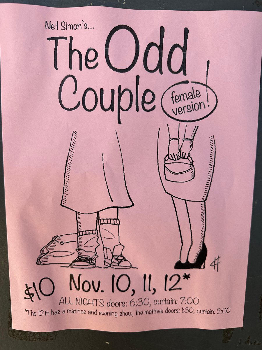 You can support our LHS Drama students by seeing their fall production of #TheOddCouple! The first show starts tonight at 7 pm in the #PerformingArtsCenter. #TrojanPride