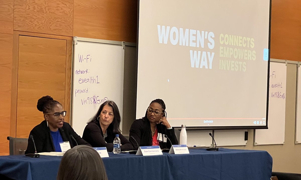 Powerful panel on narrative change and the role it plays in our conversations about wealth: @AnnePriceICCED @WomensWay @CompassWorkCap They challenge the audience to examine if their work is doing harm or good. What narratives are you contributing to? #EquitableWealth2022