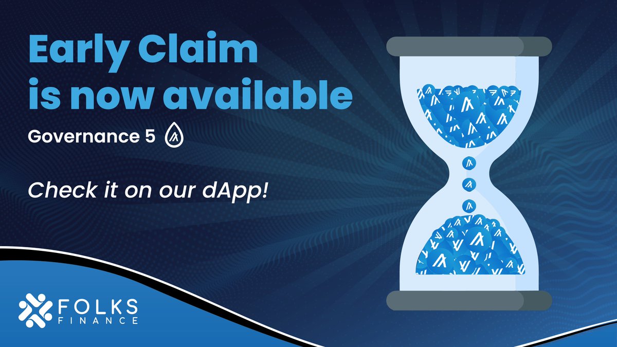 FolksFinance's tweet photo. ๐ฐ Early Claim is now LIVE for #Gov5!
The minimum APR available is 12.72%.
- 6.08% from traditional @AlgoFoundation rewards.
- 6.64% via #DeFi boost, thanks to #Gov4's vote.
๐ https://t.co/DMkqGrqrhX
For a tutorial on how to early claim, check the comments! โฌ๏ธ
#Algorand https://t.co/HFNleOrupm
