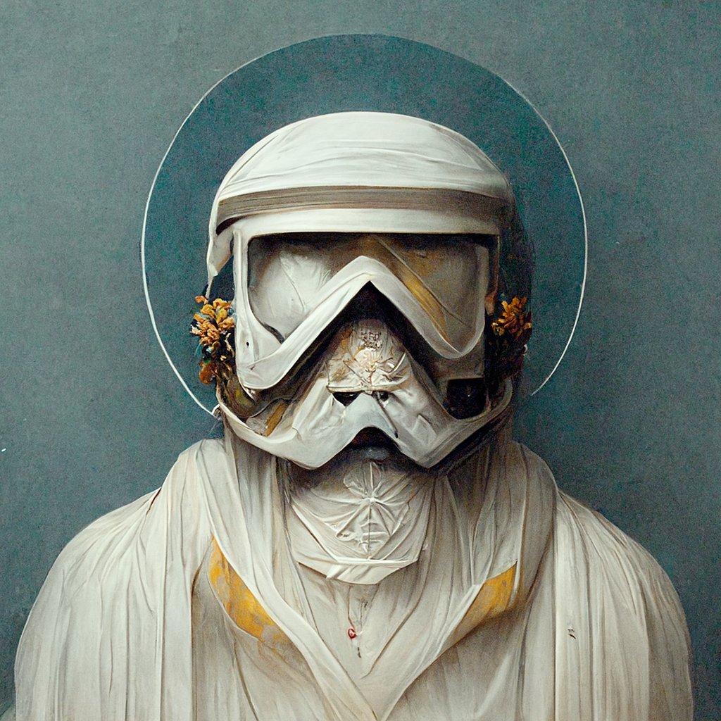 densenspiration's tweet photo. trooper State 🪖
The Trooper Prints reflect the strength and power that we can achieve by exercising our cosmic will, rather than giving in to fate.
#trooperstate #angel #starwars #disney #theriseofskywalker #midjourney #artificialintelligence #art #aiart #artwork #digitalartwork https://t.co/b9OMxnu0v4
