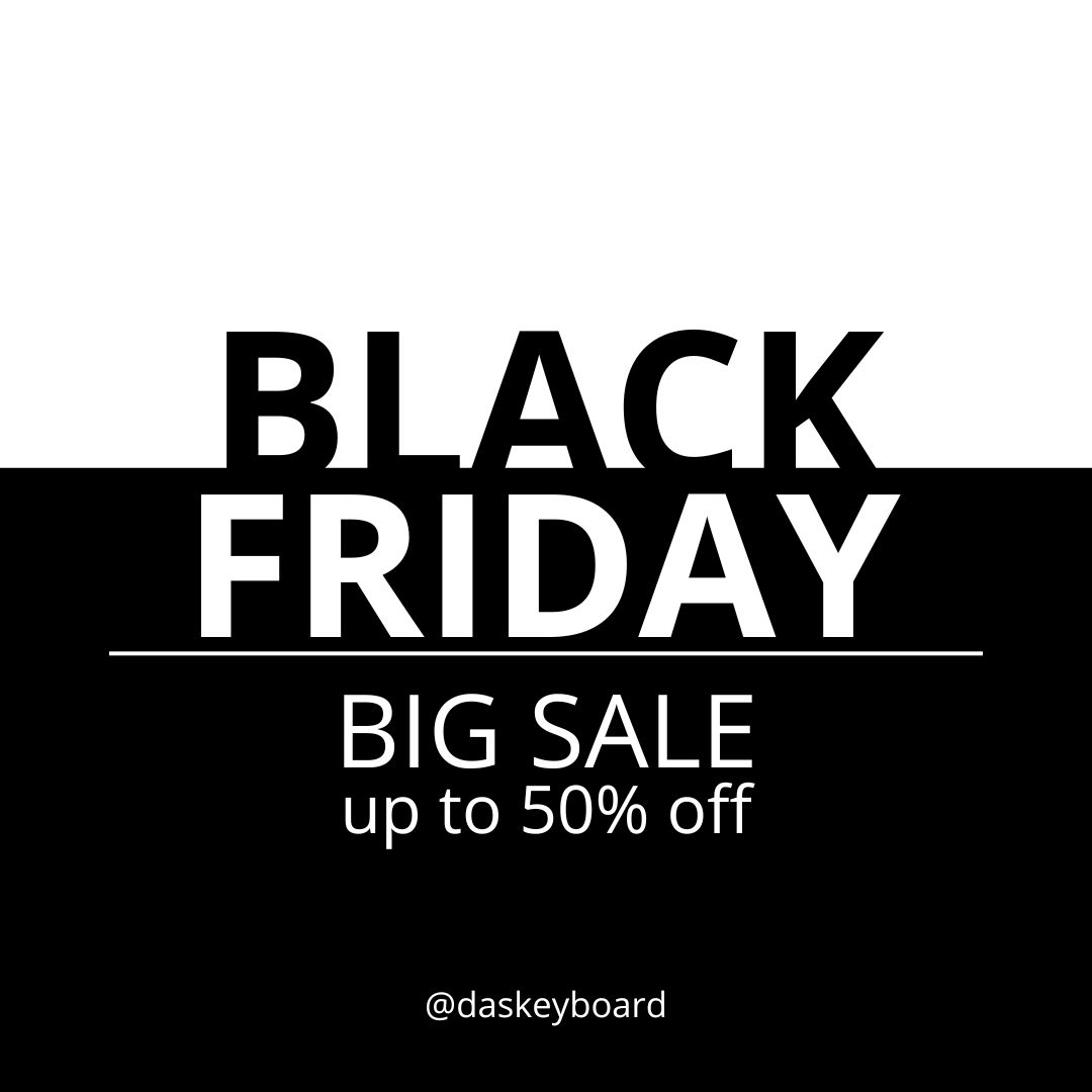 daskeyboard's tweet photo. Turn on our notifications and subscribe to our emails to be the FIRST to know when our Early Black Friday Sale begins!
Click the link in our bio to get in the know today.
.
#blackfriday #sale #bfsale #earlyblackfriday #mechanicalkeyboards https://t.co/AgPW02gins