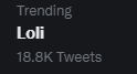 Loli is trending for some reason? and the tag is literally 90% under aged girl hentai. I just, don't get how that's attractive...