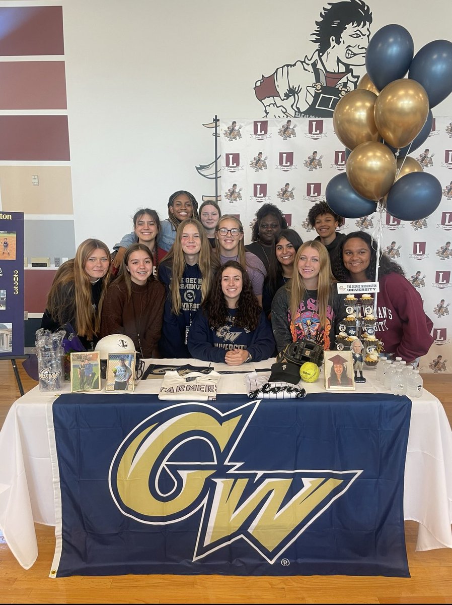 I’m so excited to officially be a part of GDUB! 💙💛 Thank you to everyone who came out to support me!! #RaiseHigh <a href="/CSchoony11/">Chrissy Schoonmaker</a> <a href="/GW_Softball/">GW Softball</a> <a href="/FarmersSoftball/">LHS SOFTBALL</a> <a href="/GloryAdkinsGold/">Glory Adkins GOLD 18U</a> <a href="/kris_rich14/">Kris Richards</a> <a href="/fister_t/">Teresa Fister</a>